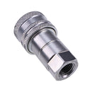 1/4" Body x 1/4" BSP Thread Male & Female Hydraulic Coupler Kit for Tractor Loader Excavator