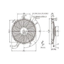 Aftermarket Spal VA10-BP50/C-61A 30101814 305mm Diameter 10 Blades 24V Curved Fan 