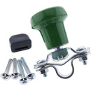 Green Steering Wheel Spinner Knob WSV121G with Rubber Sleeve Universal Fitment for John Deere Ford Case Tractors Woods Spinner and Many More (Adjustable Size)
