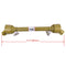 1-3/8" x 6 Spline Both Ends 31.5"-43.3" Length Series 1 PTO Shaft Driveshaft for Lawnmower Tractor