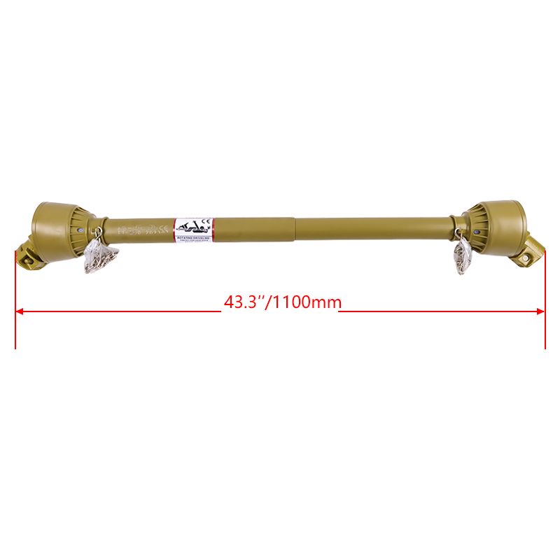 1-3/8" x 6 Spline Both Ends 31.5"-43.3" Length Series 1 PTO Shaft Driveshaft for Lawnmower Tractor