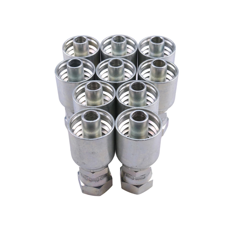 10PCS Hydraulic Hose Fitting With 1/2" Female JIC 10643-8-8 replace Parker