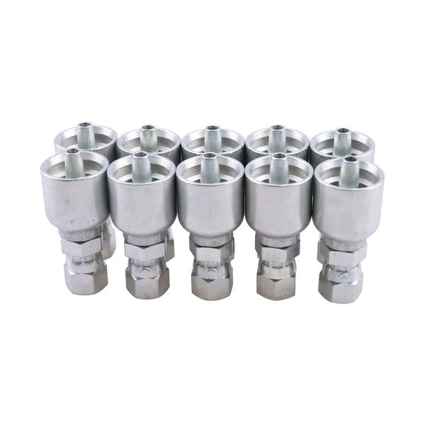 10PCS Hydraulic Hose Fitting With 1/4" Female JIC Swivel 10643-4-4 replace Parker