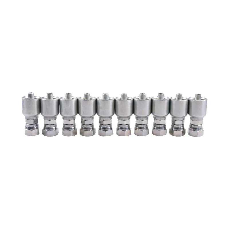 10PCS Hydraulic Hose Fitting With 3/8" Flat Face Seal Thread 1JS43-6-6 replace Parker