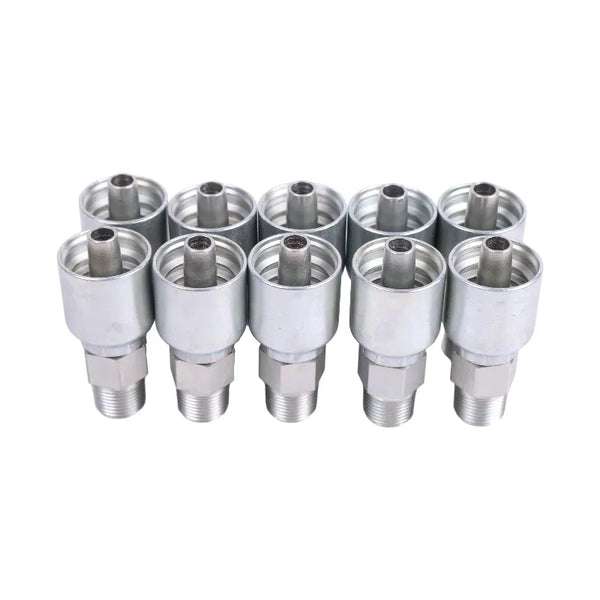 10PCS Hydraulic Hose Fitting With 3/8" Male Pipe 10143-6-6 replace Parker