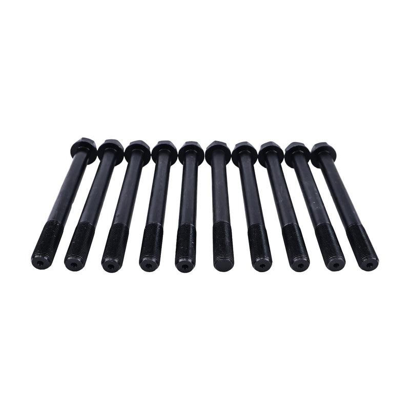 10 Pieces Cylinder Head Bolt 1J700-04560 for Kubota Engine V2607 Excavator U48-4 U55-4 KX057-4 Loader SSV65 R065 R630CA