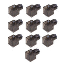 10 Pieces Din 43650-A PG11 Solenoid Coil Connector Socket With Led 24V Dc 24 Pole