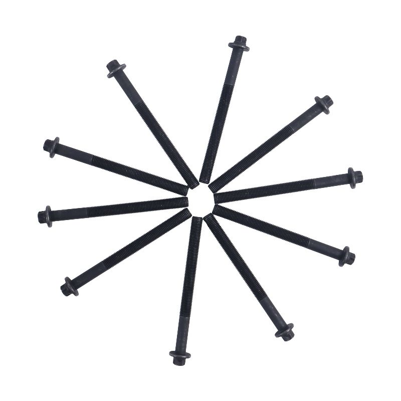 10 Pieces M12 x 140mm Engine Cylinder Head Bolt 320/02711 320/02521 for JCB Loader 3C 3CX 3D 1400B 1550B 1600B 1700B 214 215 216 217