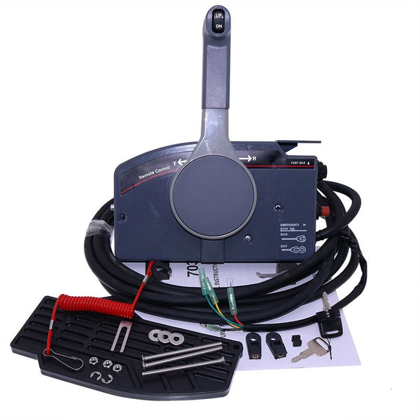 10 Pin Push Throttle Remote Control Box 703 for Yamaha Outboard Side Mount Cable