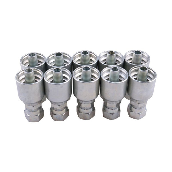 10 Pcs Aftermarket Parker 10643-6-6 Hydraulic Hose Fitting With 3/8" Thread