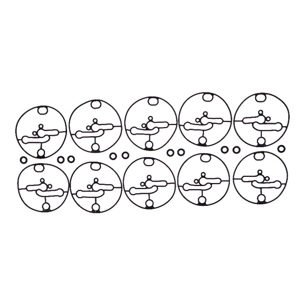 10 Pieces Float Bowl Gasket With Inlet Seal 698781 for Nikki Carburetor Briggs & Stratton Engine 201312 212707 216312 31E577 31D777 31S877 406677 441677 44C877