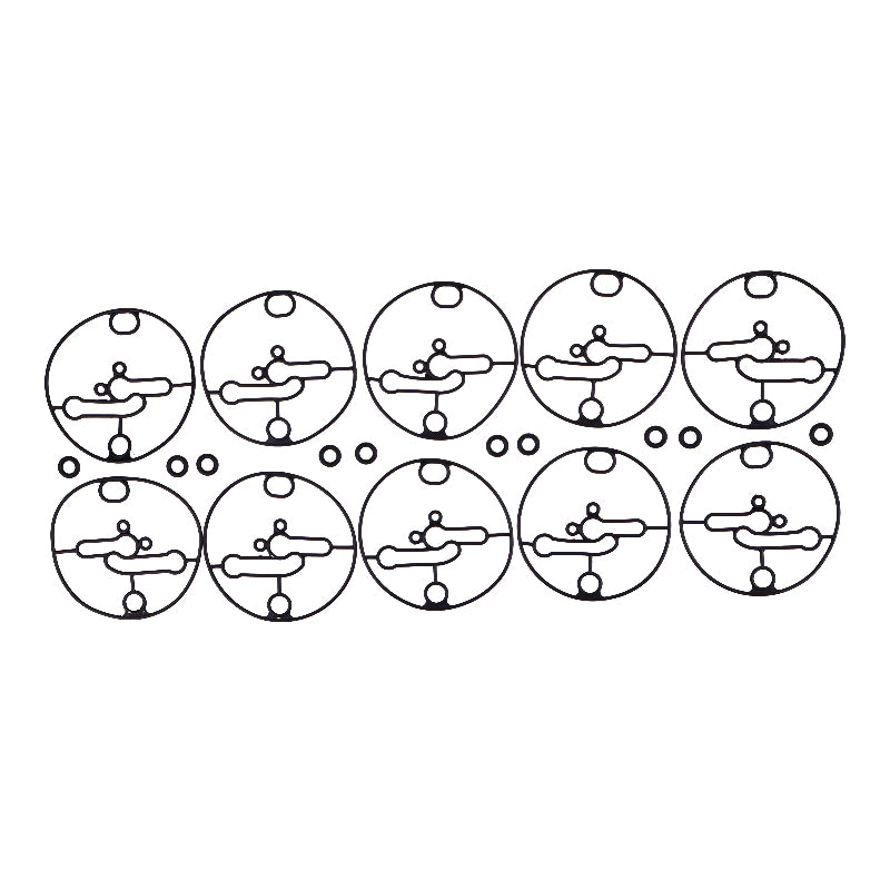 10 Pieces Float Bowl Gasket With Inlet Seal 698781 for Nikki Carburetor Briggs & Stratton Engine 201312 212707 216312 31E577 31D777 31S877 406677 441677 44C877