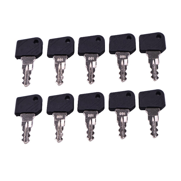 10 Pieces Ignition Key 0009730419 0009701304 801 for Linde Forklift E12-02 E15-02 E16-02 E18-02 E20-02 E25-02 E30-02 E35P-02 E25-03 E30-03 E35 E40 E45 E50