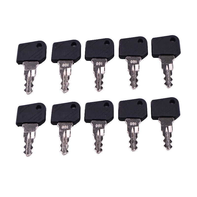 10 Pieces Ignition Key 0009730419 0009701304 801 for Linde Forklift E12-02 E15-02 E16-02 E18-02 E20-02 E25-02 E30-02 E35P-02 E25-03 E30-03 E35 E40 E45 E50