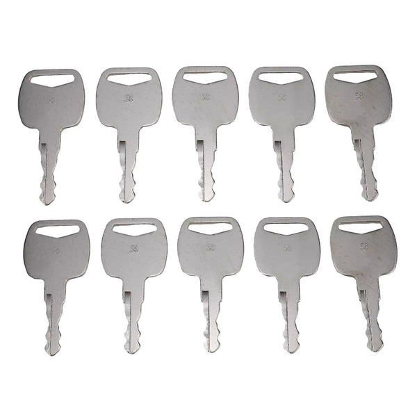 10 Pieces Ignition Key 8035807 701/45501 85804675 5050650256 11306919 for SkyTrak JCB CASE New Holland Volvo Bobcat Loader Telehandler Excavator