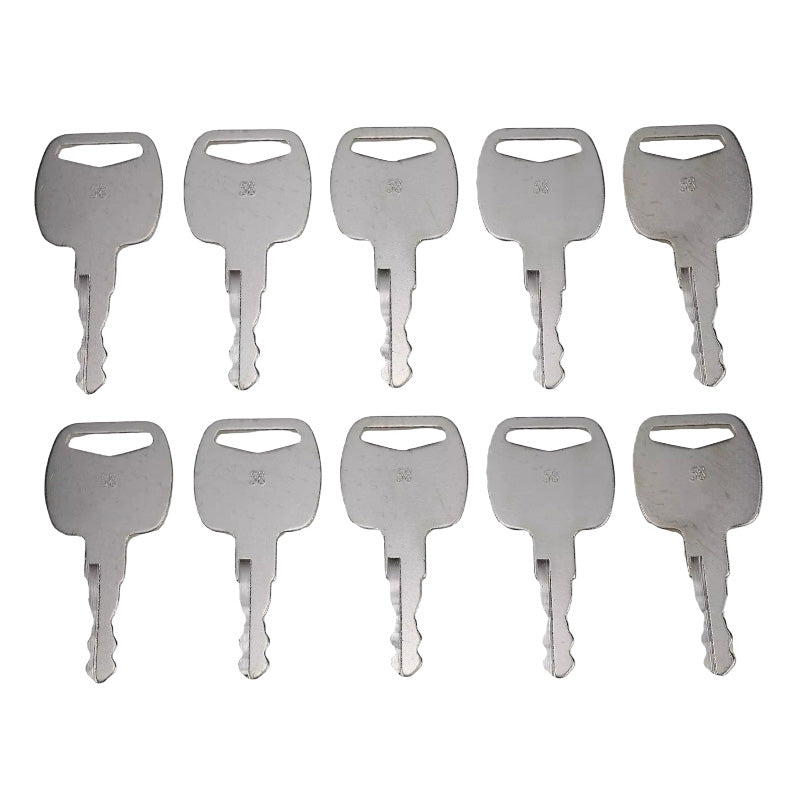 10 Pieces Ignition Key 8035807 701/45501 85804675 5050650256 11306919 for SkyTrak JCB CASE New Holland Volvo Bobcat Loader Telehandler Excavator
