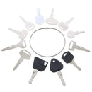 12 Pcs Key for Yale Caterpillar CAT Clark JCB Volvo Toyota Doosan Komatsu Nissan Hyster Tornado Mitsubishi Forklift