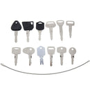 12 Pcs Key for Yale Caterpillar CAT Clark JCB Volvo Toyota Doosan Komatsu Nissan Hyster Tornado Mitsubishi Forklift