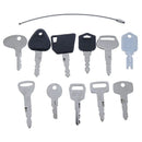 12 Pcs Key for Yale Caterpillar CAT Clark JCB Volvo Toyota Doosan Komatsu Nissan Hyster Tornado Mitsubishi Forklift