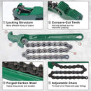 12 Inch Heavy Duty Reversible Chain Wrench for 1.5" to 6" Diameter Adjustable Oil Fuel Filter Chain Wrench Pipe Fittings Tools Spanner