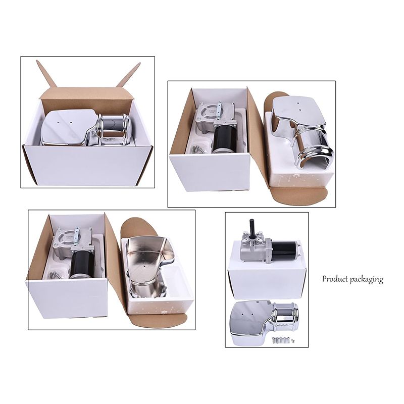 12V 600W 33 Amps 76 RPM 60:1 Roll Tarp Motor Chrome Cover for Dump Truck