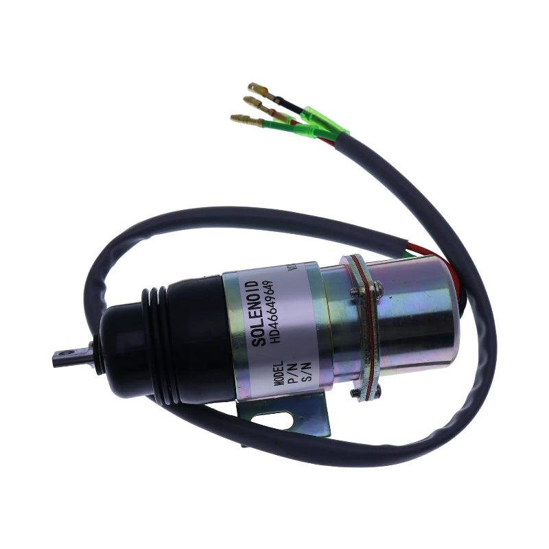 12V Stop Solenoid Valve 4314269 4281719 for Hitachi Excavator EX12 EX15 EX20UR-2 EX22 EX25 EX30 EX30UR-2 EX35 EX40UR-2 EX45