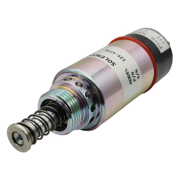 12V Fuel Shutoff Solenoid 125-5771 for Caterpillar CAT Engine 3114 3126 3116 3126B 3126E Asphalt Paver AP-1000 AP-1050