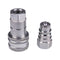 1/4" Body x 1/4" BSP Thread Male & Female Hydraulic Coupler Kit for Tractor Loader Excavator