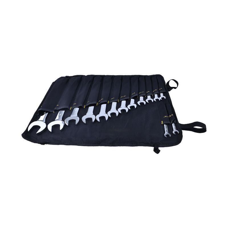 14 Pieces SAE Combination Wrench Set (3/8" to 1-1/4") with Roll-Up Storage Pouch