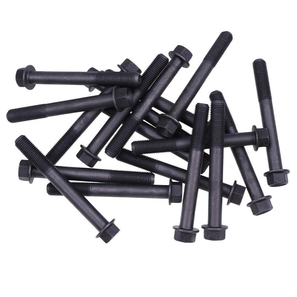 18Pcs Cylinder Head Bolt 6655158 for Kubota Engine D1703 V2003 V1903 V2203 Bobcat Loader 645 743 751 753 763 773 7753 S130 S150