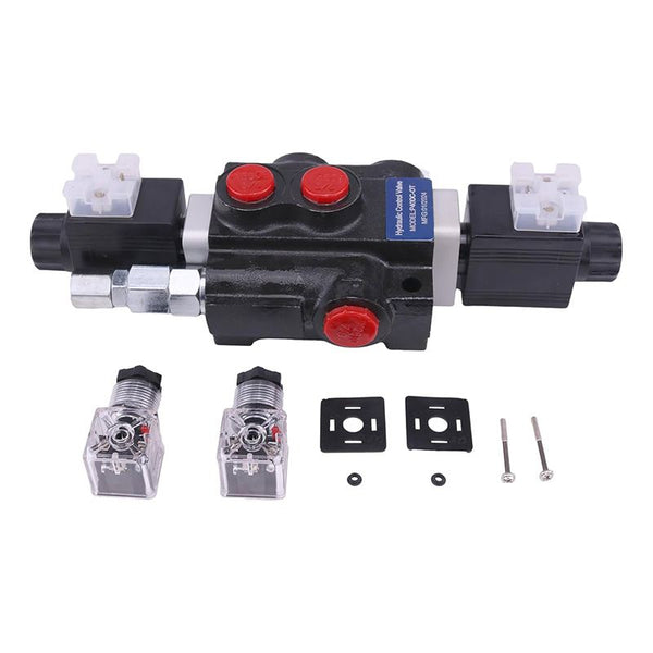 1 Spool Solenoid 12V DC Hydraulic Control Valve Double Acting HCV-S1x13 for Valve 13 GPM 3600 PSI