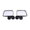 1 Pair Rubber Coated Magnetic Side Mirror 03RVM0001BBK for Kubota John Deere Forklift Tractor