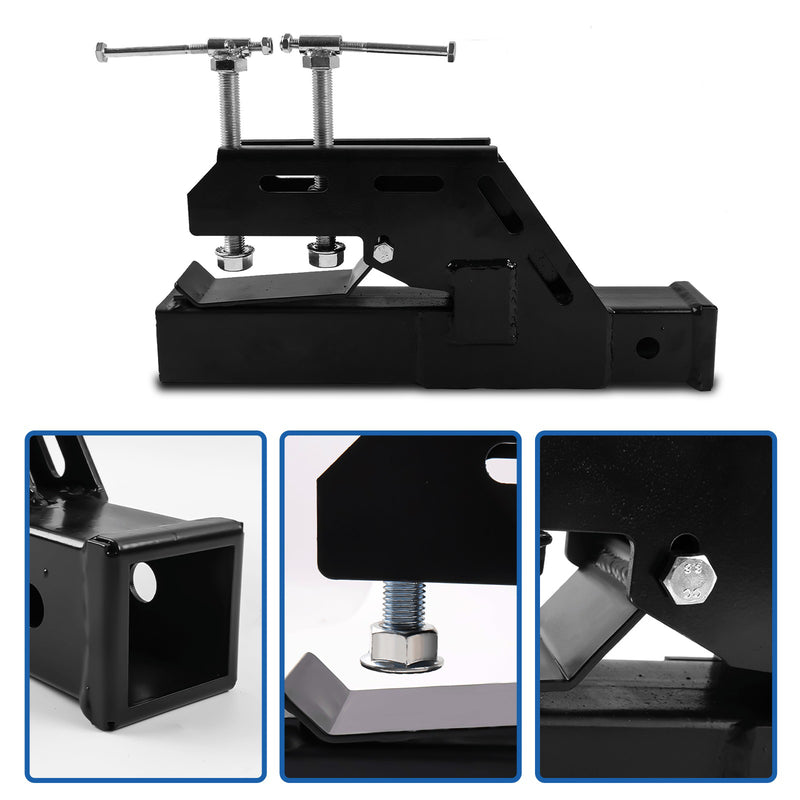 2" Clamp on Trailer Hitch Receiver Tractor Bucket Hitch Non-Slip Ball Mount Adapter for Kubota John Deere Bobcat