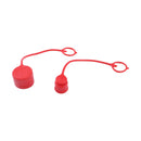 2 Set Red 1/2" Body 1/2" NPT Male Dust Cap &amp; Female Plug Cover for Flat-Face Hydraulic Quick Coupler ISO 16028-A