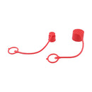 2 Set Red 1/2" Body 1/2" NPT Male Dust Cap &amp; Female Plug Cover for Flat-Face Hydraulic Quick Coupler ISO 16028-A