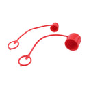 2 Set Red 1/2" Body 1/2" NPT Male Dust Cap &amp; Female Plug Cover for Flat-Face Hydraulic Quick Coupler ISO 16028-A