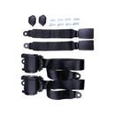 2 Sets Retractable 3 Point Safety Seat Belt Straps Car Vehicle Adjustable Belt Kit ZL85FW