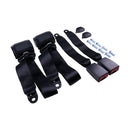 2 Sets Retractable 3 Point Safety Seat Belt Straps Car Vehicle Adjustable Belt Kit ZL85FW