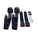 2 Sets Retractable 3 Point Safety Seat Belt Straps Car Vehicle Adjustable Belt Kit ZL85FW