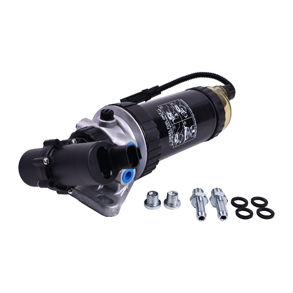 24V Fuel Filter Assembly RE559946 for John Deere 4045 6068 Engine 210 130G 160GLC 180GLC 210G 444K 605K 655K 550K 650K 700K