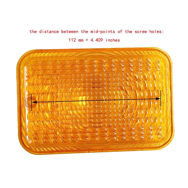 2 Pcs Amber Light Lens LVU18745 for John Deere Engine 4024 4045 Tractor 2305 2520 3320 4105 4120 4310 4500 4600 5415 1023E