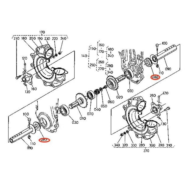 2 Pieces Oil Seal 09500-00003 for Kubota Tractor BX1860 BX1870 BX2380 UTV RTV-X900 RTV-X1120 RTVX2-SKH-1