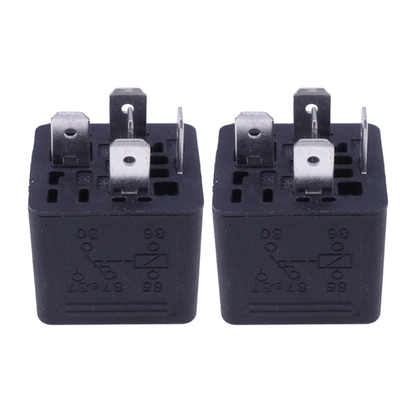 2 Pieces 12V 5-Terminal Relay RE68327 LVA13729 RE240999 for John Deere Engine 3029 4045 6090 Loader 324E 326D 328D 329D 332D 333D Tractor 1640 4200 5200 6600 7200 9200