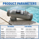 3-Port Salt Cell R0452400 PLC1400 for Zodiac Jandy AquaPure PureLink Electronic Salt Water Chlorinator Water Purification System