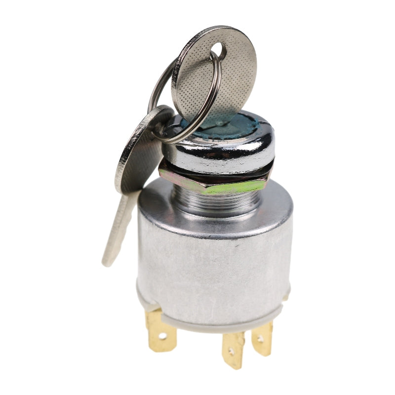 3 Position 5 Terminal Wire Ignition Starter Switch With 2 Keys 31973K4183 SPB501 551508G for Car Motorcycle Boat Tractor Trailer Digger