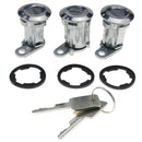 3pcs Door Lock Cylinder with Keys 8122874K3 for Jeep CJ Wrangler YJ Cherokee XJ 84-90