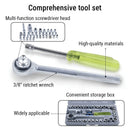 40 Pieces 3/8" Ratchet Wrench Socket Set Screwdriver Bits Car Repairing Kit