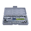 40 Pieces 3/8" Ratchet Wrench Socket Set Screwdriver Bits Car Repairing Kit