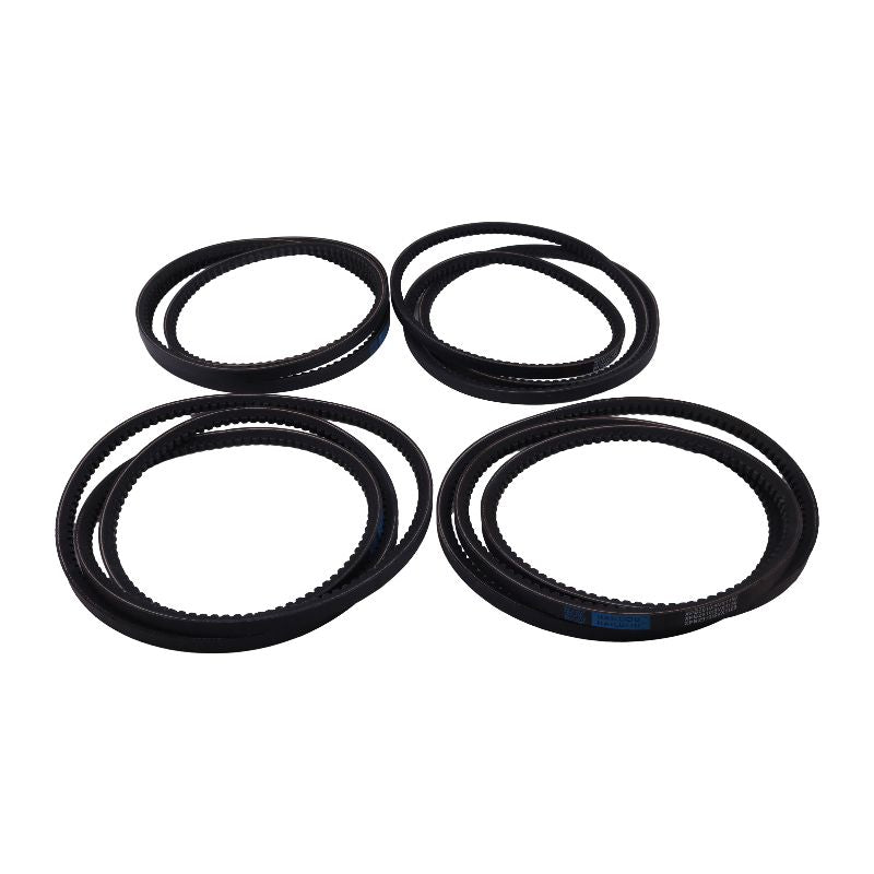 4 Pieces Drive Belt Set AE55671 142593 for John Deere Disc Mower 265 275 Gehl 1162 1165