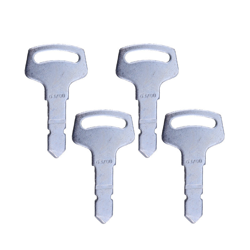 4 Pieces Ignition Key 15248-63700 for Kubota B Series B1700D B2100D B2400D B7410D B7510D B7800HSD CASE New Holland Tractor